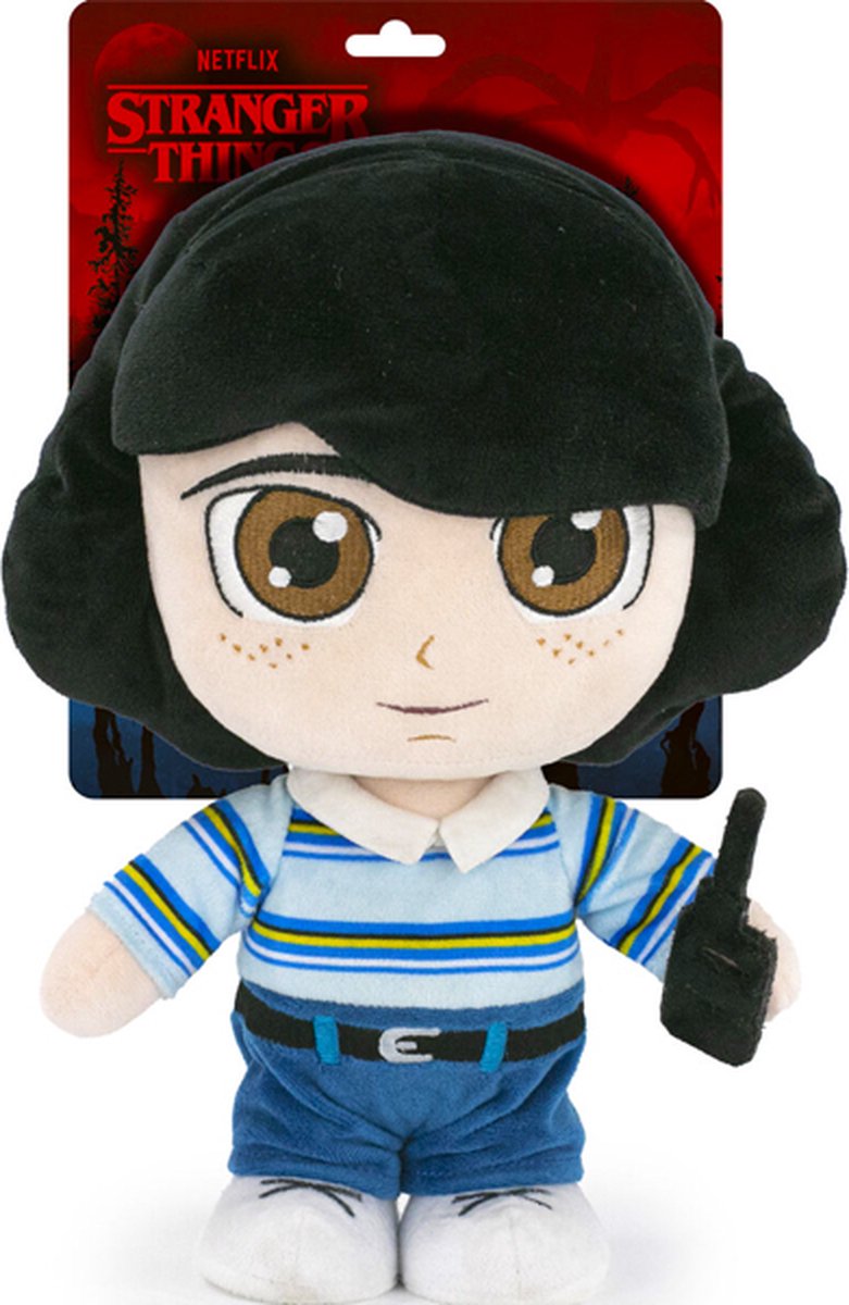 Mike Wheeler - Stranger Things Pluche Knuffel 30 cm {Netflix Plush Toy | Stranger-Things Speelgoed knuffeldier knuffelpop voor kinderen jongens meisjes | Knuffel en Speel met Demogorgon, Dustin, Will, Lucas, Mike, Eleven}